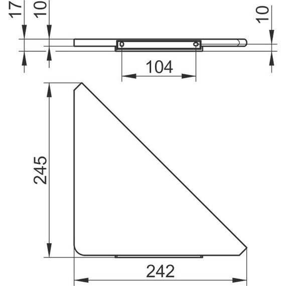 Полка угловая Keuco Edition 400 11557170000, цвет серебристый - фото 3