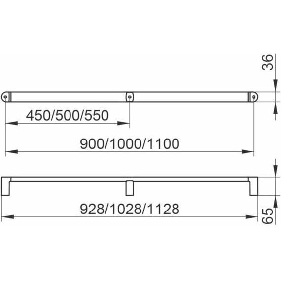 Поручень Keuco Elegance 113 см 31601011100 - фото 2