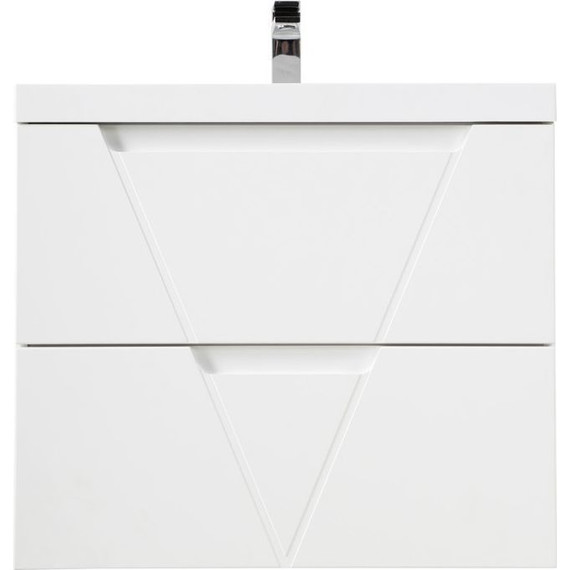 Тумба подвесная с раковиной BelBagno VITTORIA-700-2C-SO-BL-P 70 см, Bianco Lucido - фото 
