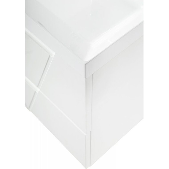Тумба подвесная с раковиной BelBagno VITTORIA-800-2C-SO-BL-P 80 см, Bianco Lucido - фото 6