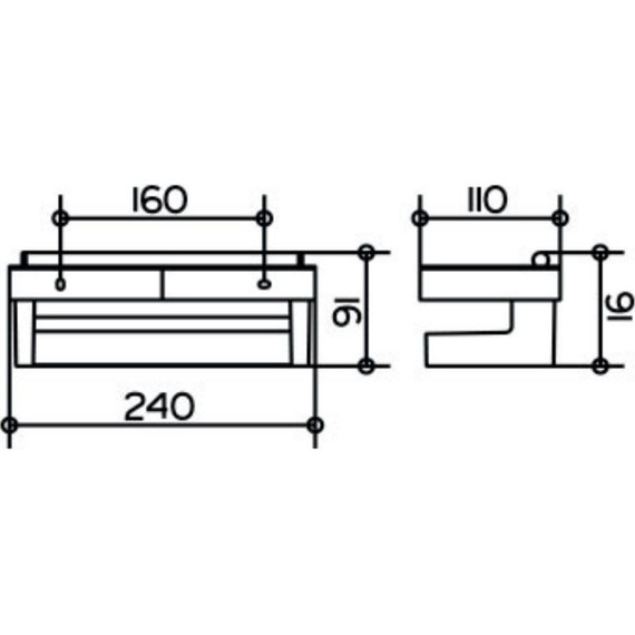 Полка Keuco Moll 12759010001, цвет хром/антрацит - фото 2