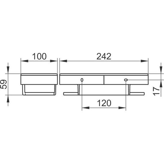 Полка Keuco Smart 14758010100, цвет хром/белый - фото 3