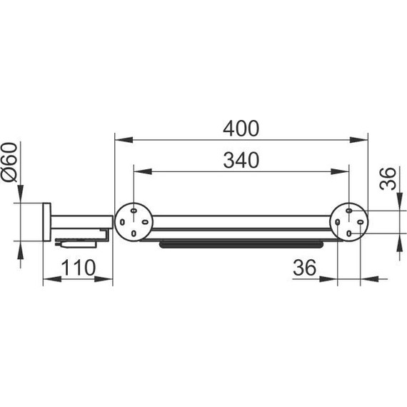 Полка Keuco Edition 90 с стеклоочистителем 40 см 19059010000 - фото 6