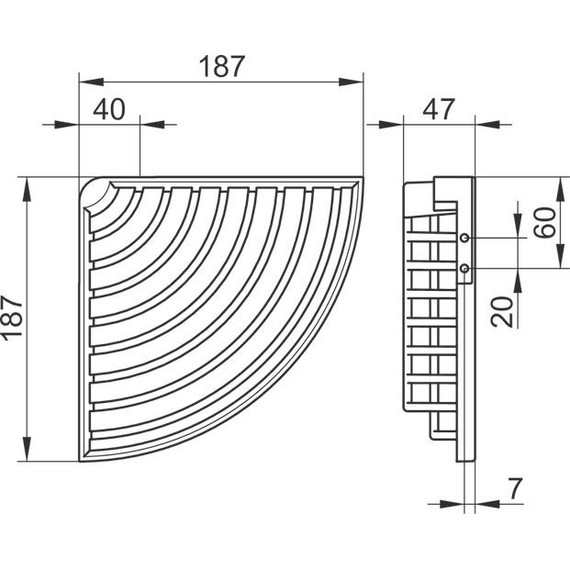 Полка угловая Keuco Seifenkorbe 24944010000 - фото 2