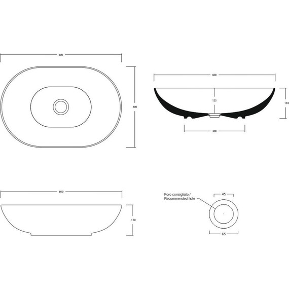 Раковина-чаша White Ceramic Balisong 60 см W0807PL, сливовый матовый - фото 4