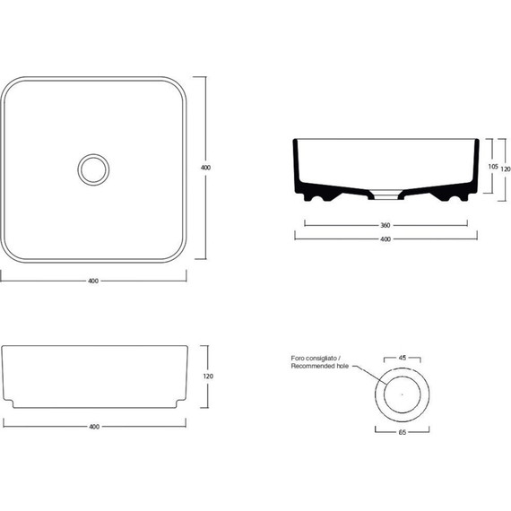 Раковина-чаша White Ceramic Blade 40 см W0507FM, серый матовый - фото 2