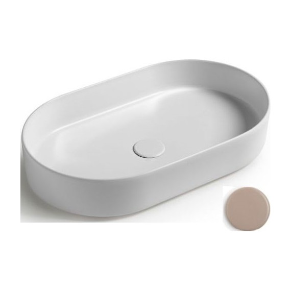 Раковина-чаша White Ceramic Blade 60 см W0527FG, фанго матовый - фото 