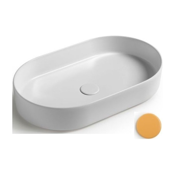 Раковина-чаша White Ceramic Blade 60 см W0527OC, оранжевый матовый - фото 