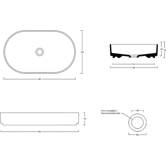 Раковина-чаша White Ceramic Blade 60 см W0527OC, оранжевый матовый - фото 2