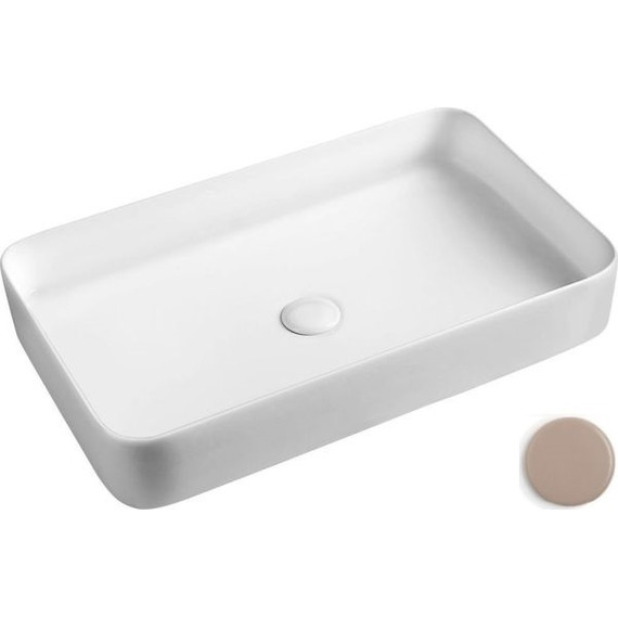 Раковина-чаша White Ceramic Blade 65 см W0517FG, фанго матовый - фото 