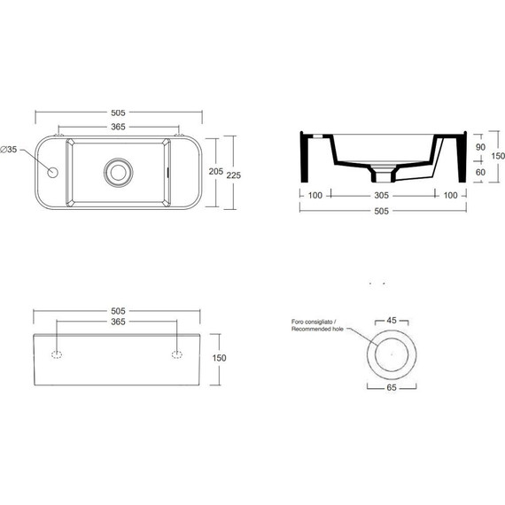 Раковина-чаша White Ceramic Geo Mini 50 см W710701 - фото 3