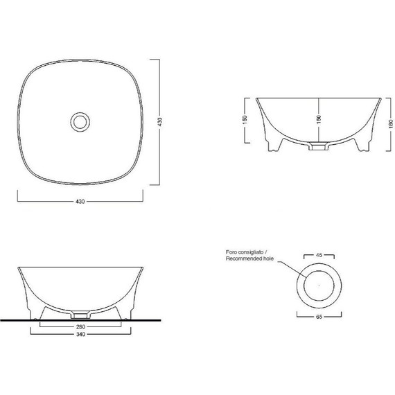 Раковина-чаша White Ceramic Idea 43 см W10007PL, сливовый матовый - фото 2