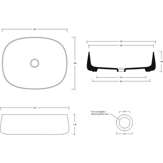 Раковина-чаша White Ceramic Jumper 50 см W071701 - фото, картинка 2 Раковина-чаша White Ceramic Jumper 50 см W071701 - фото 2