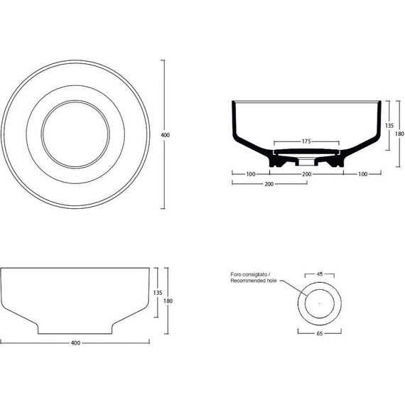 Раковина-чаша White Ceramic Was 40 см W100701 - фото, картинка 2 Раковина-чаша White Ceramic Was 40 см W100701 - фото 2