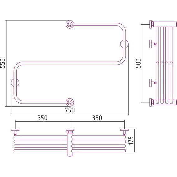 Полотенцесушитель водяной Сунержа Фабула 500x700 мм 00-0125-5070 - фото, картинка 8 Полотенцесушитель водяной Сунержа Фабула 500x700 мм 00-0125-5070 - фото 8
