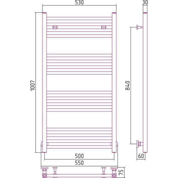 Полотенцесушитель водяной Сунержа Модус П16 1000x500 мм 00-0250-1050 - фото, картинка 6 Полотенцесушитель водяной Сунержа Модус П16 1000x500 мм 00-0250-1050 - фото 6