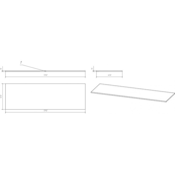 Столешница Cersanit Moduo 140 см BL-MOD140, дуб - фото 6