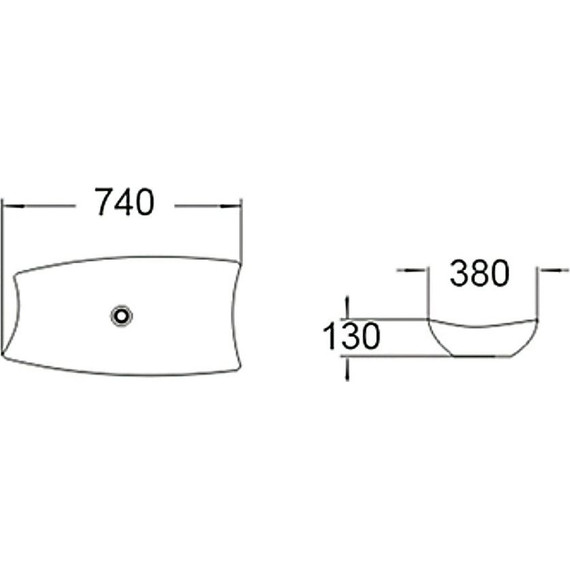 Раковина-чаша SantiLine 74 см SL-1029 - фото, картинка 2 Раковина-чаша SantiLine 74 см SL-1029 - фото 2