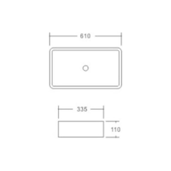 Раковина-чаша SantiLine 61 см SL-1073MB, черный матовый - фото 2