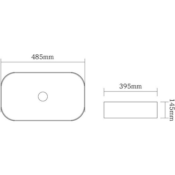 Раковина-чаша SantiLine 48 см SL-1105MB, черный матовый - фото 2