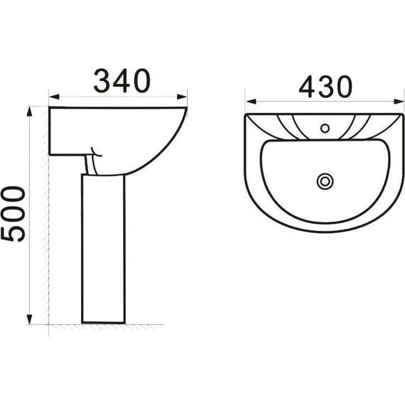 Раковина с пьедесталом детская SantiLine 43 см SL-2115 с рисунком - фото 2