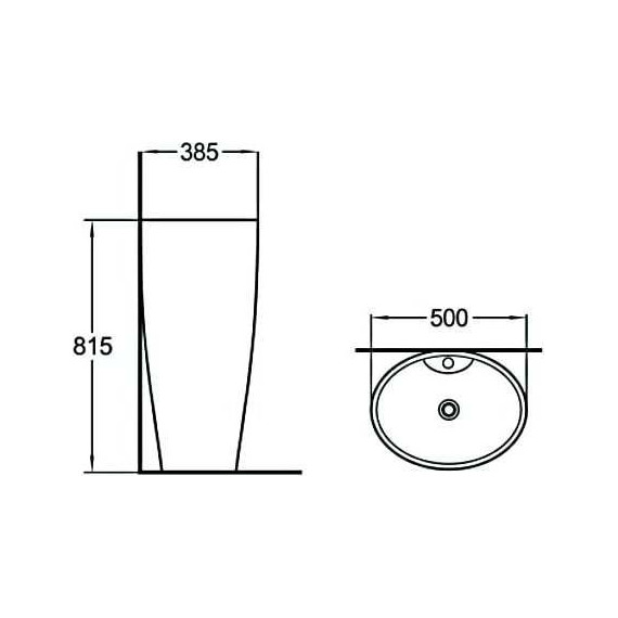 Раковина напольная SantiLine 50 см SL-4002 - фото 2