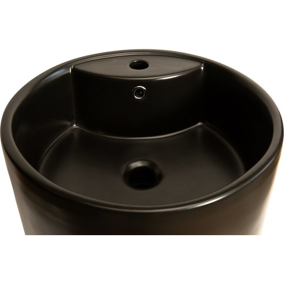 Раковина напольная SantiLine 46 см SL-4003MB, черный матовый - фото 2