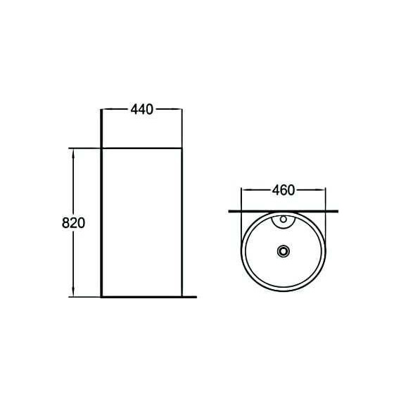 Раковина напольная SantiLine 46 см SL-4003 - фото 2