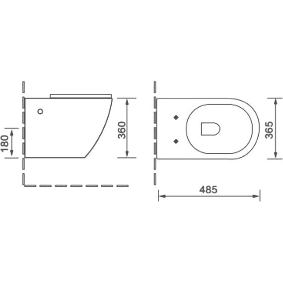 Унитаз подвесной безободковый SantiLine SL-5005MG с крышкой микролифт, серый матовый, Цвет производителя: серый - фото 3