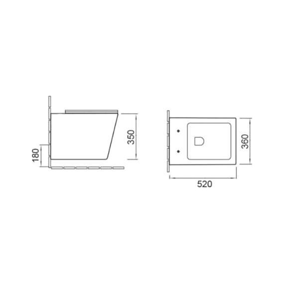 Унитаз подвесной безободковый SantiLine SL-5007 с крышкой микролифт, Цвет производителя: белый - фото 7