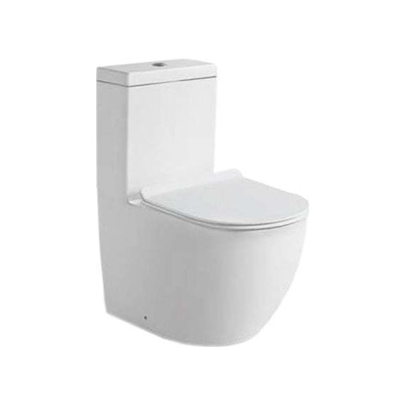 Унитаз-компакт безободковый SantiLine SL-5011 с крышкой микролифт - фото 