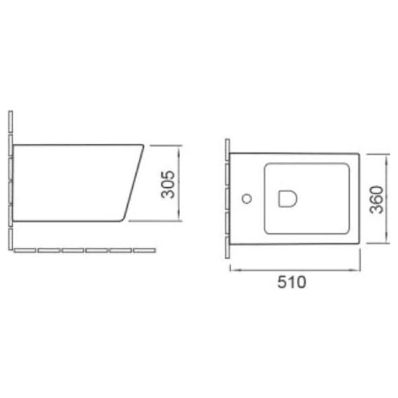 Биде подвесное SantiLine SL-5054 - фото, картинка 2 Биде подвесное SantiLine SL-5054 - фото 2