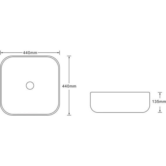 Раковина-чаша SantiLine 44 см SL-7024, под мрамор - фото 2