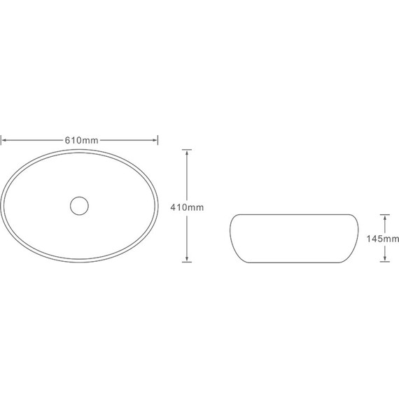 Раковина-чаша SantiLine 61 см SL-7030, под мрамор - фото 2