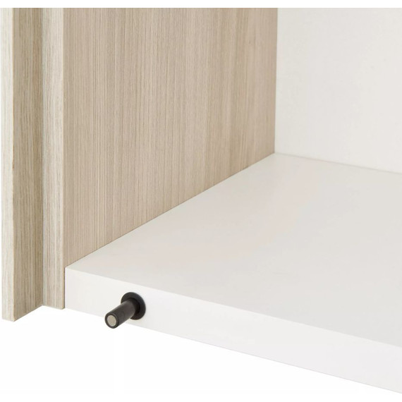 Шкаф подвесной Акватон Асти 34 см 1A262903AX010, белый глянцевый/ясень шимо - фото 3