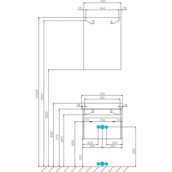 Зеркало-шкаф Акватон Асти 50 см 1A263302AX010, белый глянцевый - фото 9