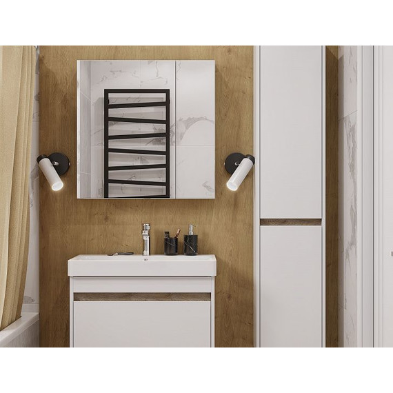 Зеркало-шкаф Акватон Асти 70 см 1A263402AX010, белый глянцевый - фото 4