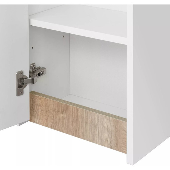 Шкаф подвесной Акватон Марти 35 см 1A270203MY010, белый глянцевый/дуб эндгрейн - фото 3