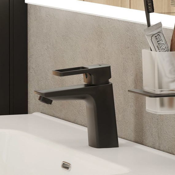 Смеситель для раковины Iddis Bild BILBL00i01, черный матовый - фото 3