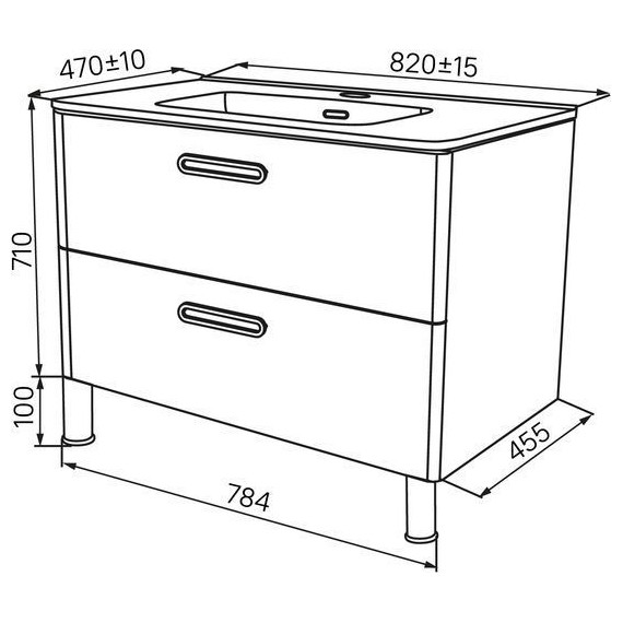 Тумба напольная с раковиной Iddis Brick 80 см BRI80WFi95K, белый глянец - фото 10