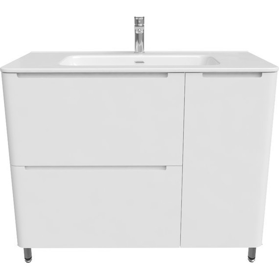 Тумба напольная с раковиной Iddis Edifice 100 см EDI10WFi95K, белый глянец - фото 11