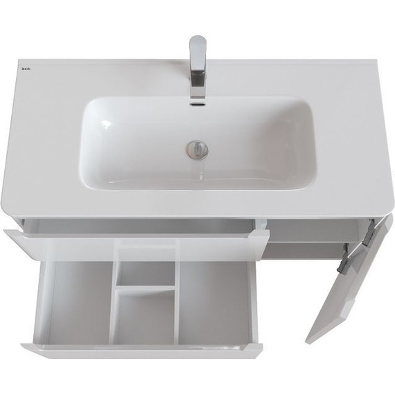 Тумба напольная с раковиной Iddis Edifice 100 см EDI10WFi95K, белый глянец - фото 9