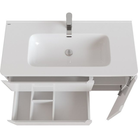 Тумба напольная с раковиной Iddis Edifice 100 см EDI10WFi95K, белый глянец - фото 8