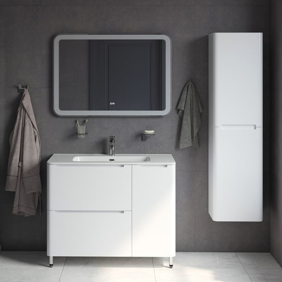 Тумба напольная с раковиной Iddis Edifice 100 см EDI10WFi95K, белый глянец - фото 6