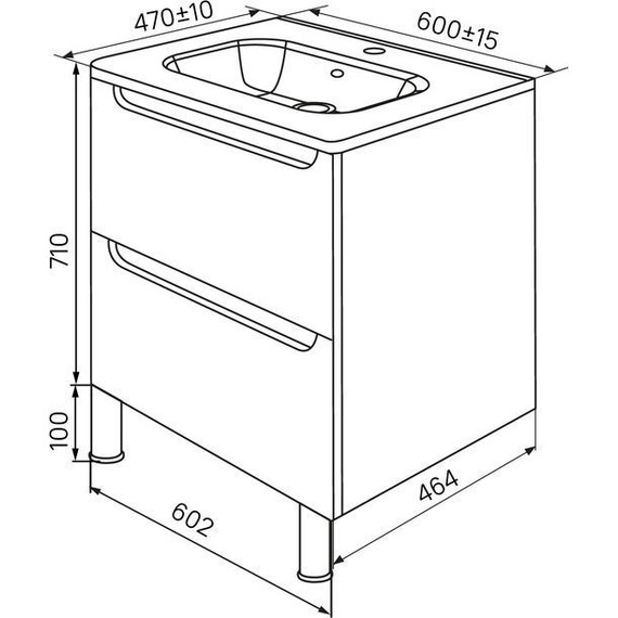 Тумба напольная с раковиной Iddis Edifice 60 см EDI60WFi95K, белый глянец - фото 13