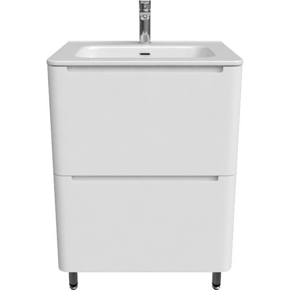 Тумба напольная с раковиной Iddis Edifice 60 см EDI60WFi95K, белый глянец - фото 11