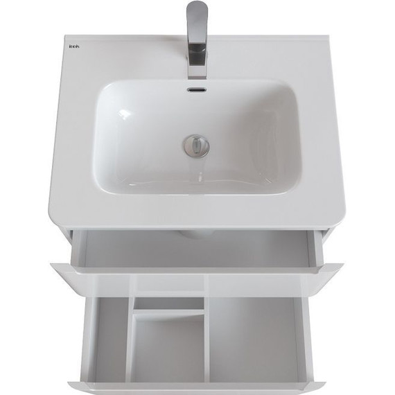 Тумба напольная с раковиной Iddis Edifice 60 см EDI60WFi95K, белый глянец - фото 8