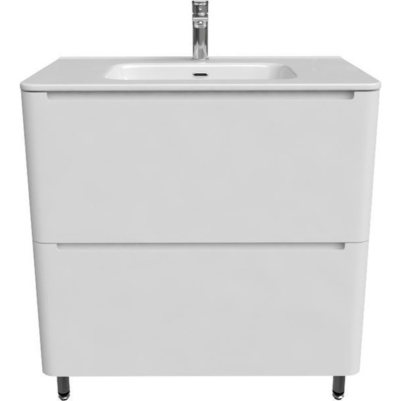 Тумба напольная с раковиной Iddis Edifice 80 см EDI80WFi95K, белый глянец - фото 11