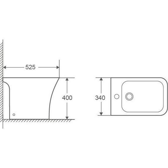 Биде напольное Azario Fretta Square AZ-1215C - фото, картинка 3 Биде напольное Azario Fretta Square AZ-1215C - фото 3