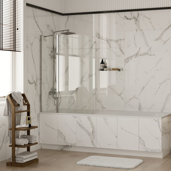 Шторка для ванны WasserKraft Leine 110 см 35P02-110, хром/прозрачное - фото 2